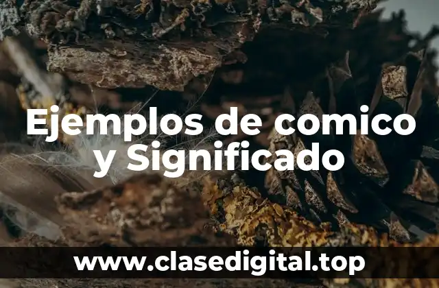 Ejemplos de comico y Significado