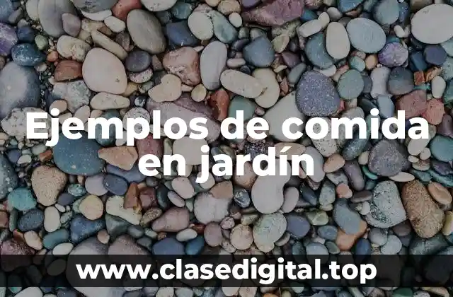 Ejemplos de comida en jardín