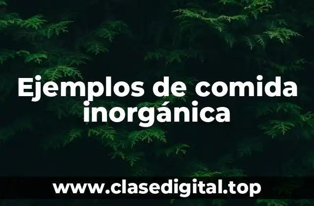 Ejemplos de comida inorgánica