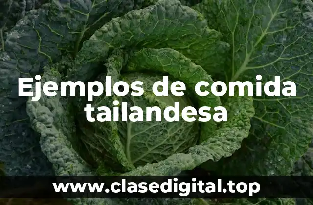 Ejemplos de comida tailandesa