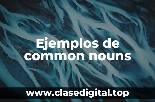 Ejemplos de common nouns