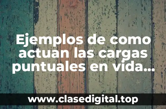 Ejemplos de como actuan las cargas puntuales en vida real