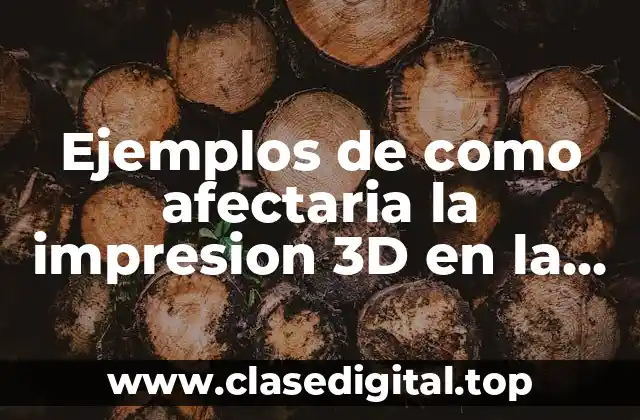 Ejemplos de como afectaria la impresion 3D en la logística