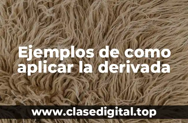 Ejemplos de como aplicar la derivada