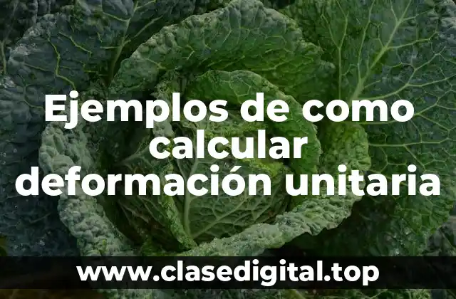 Ejemplos de como calcular deformación unitaria