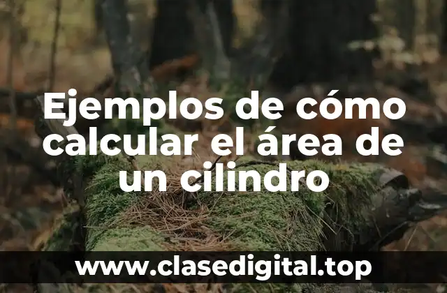 Ejemplos de cómo calcular el área de un cilindro