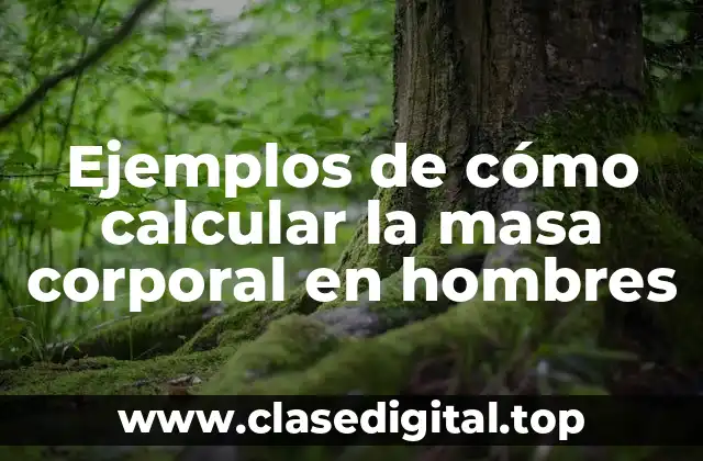 Ejemplos de cómo calcular la masa corporal en hombres