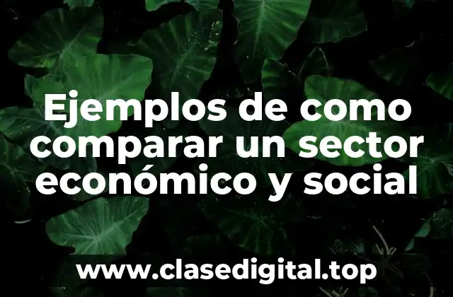 Ejemplos de como comparar un sector económico y social