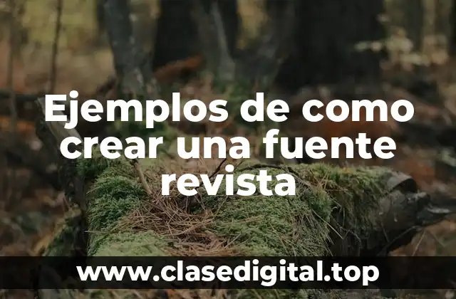 Ejemplos de como crear una fuente revista