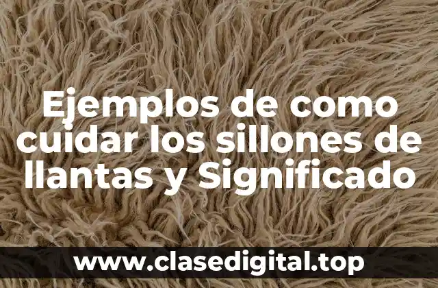 Ejemplos de como cuidar los sillones de llantas y Significado