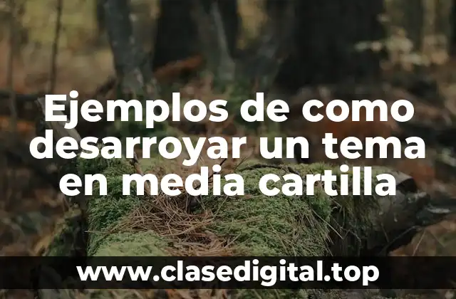 Ejemplos de como desarroyar un tema en media cartilla