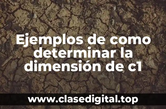 Ejemplos de como determinar la dimensión de c1