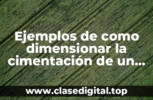 Ejemplos de como dimensionar la cimentación de un compresor