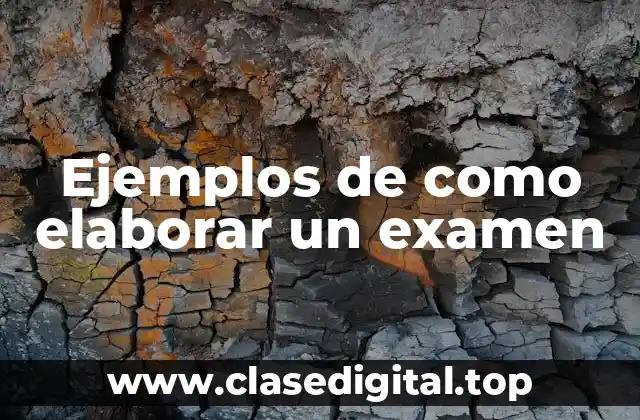 Ejemplos de como elaborar un examen