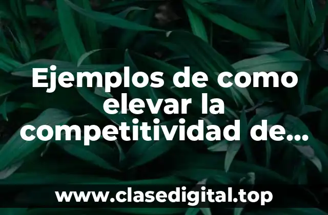 Ejemplos de como elevar la competitividad de una lavanderia