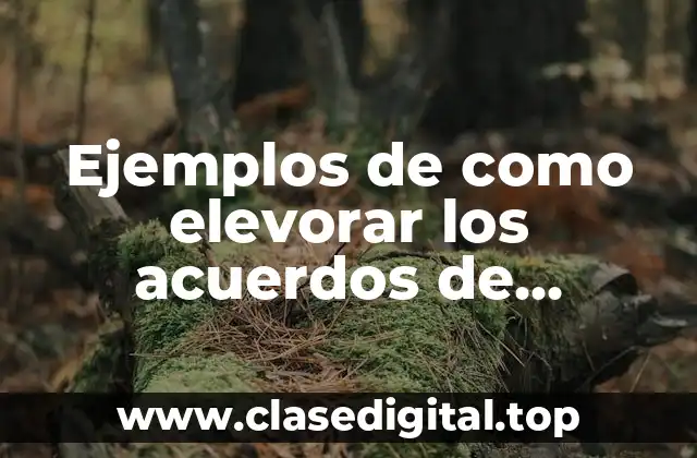 Ejemplos de como elevorar los acuerdos de convivencia