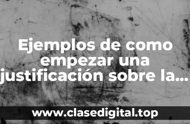 Ejemplos de como empezar una justificación sobre la discriminación