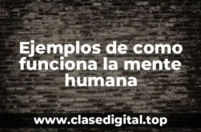 Ejemplos de como funciona la mente humana
