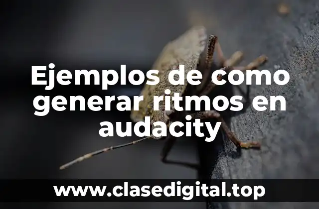 Ejemplos de como generar ritmos en Audacity