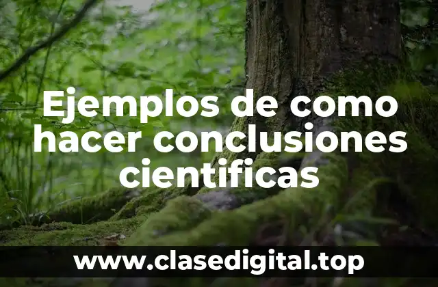 Ejemplos de como hacer conclusiones cientificas