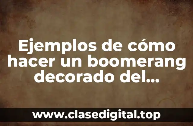 Ejemplos de cómo hacer un boomerang decorado del espacio