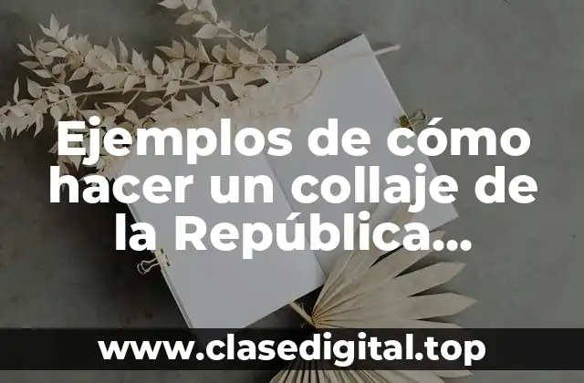 Ejemplos de cómo hacer un collaje de la República Mexicana