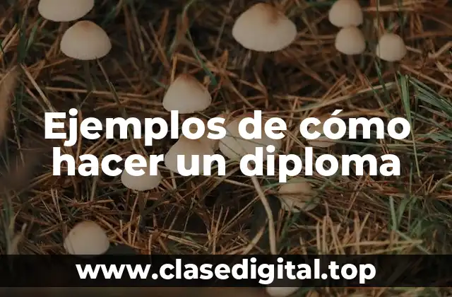 Ejemplos de cómo hacer un diploma