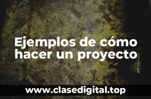 Ejemplos de cómo hacer un proyecto