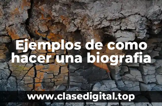 Ejemplos de como hacer una biografia