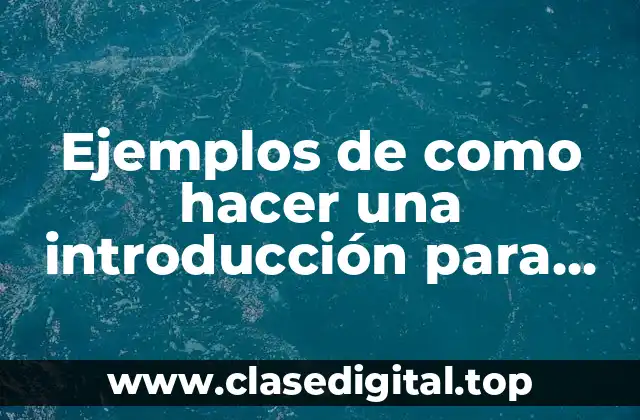 Ejemplos de introducciones para carpetas