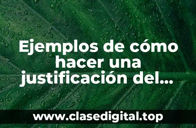 Ejemplos de cómo hacer una Justificación del problema