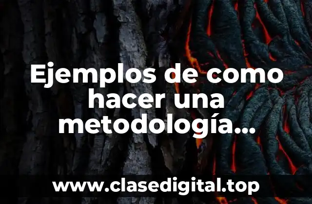 Ejemplos de como hacer una metodología histórica