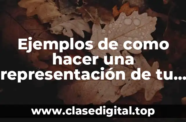 Ejemplos de como hacer una representación de tu vida