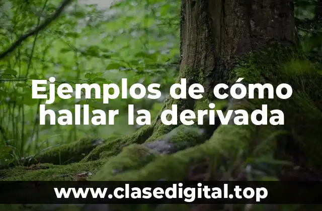 Ejemplos de cómo hallar la derivada