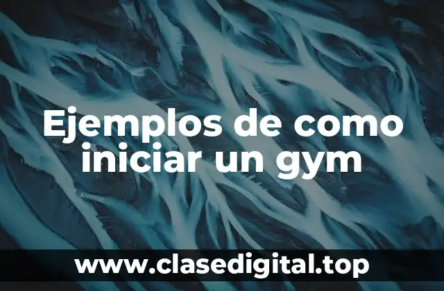 Ejemplos de como iniciar un gym