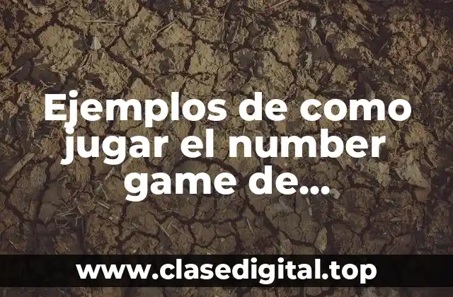 Ejemplos de como jugar el number game de Massachusetts