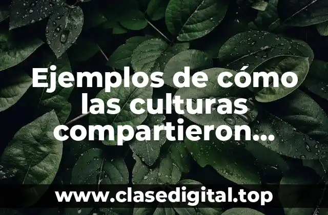 Ejemplos de cómo las culturas compartieron avances científicos