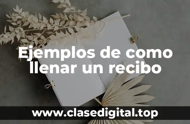 Ejemplos de como llenar un recibo