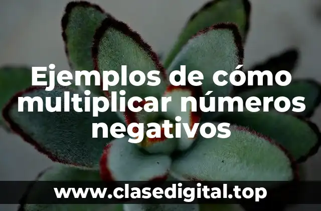 Ejemplos de cómo multiplicar números negativos