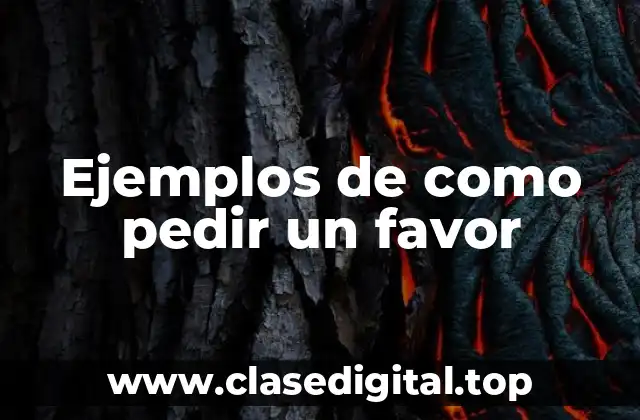 Ejemplos de como pedir un favor