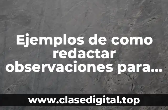 Ejemplos de como redactar observaciones para preescolar Prezi