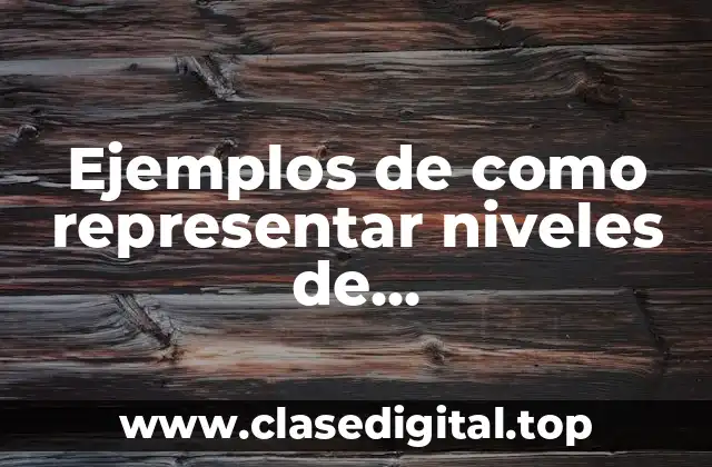 Ejemplos de representar niveles de conceptualización