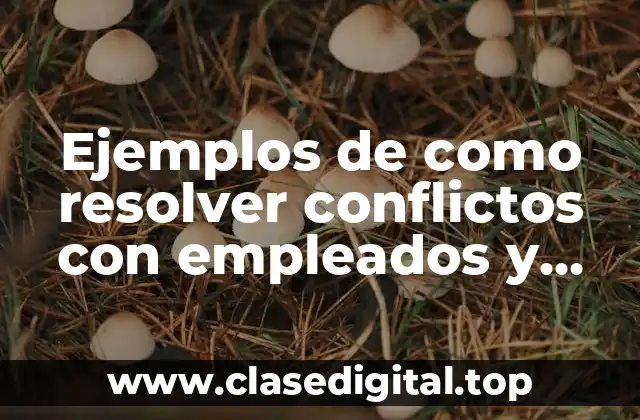 Ejemplos de como resolver conflictos con empleados y clientes