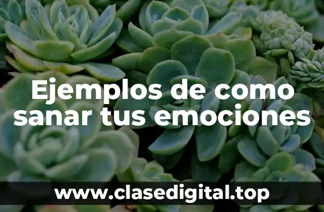 Ejemplos de como sanar tus emociones