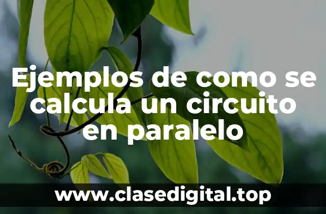 Ejemplos de como se calcula un circuito en paralelo