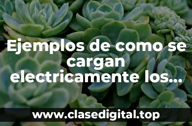 Ejemplos de como se cargan electricamente los cuerpos