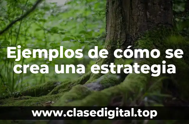 Ejemplos de cómo se crea una estrategia