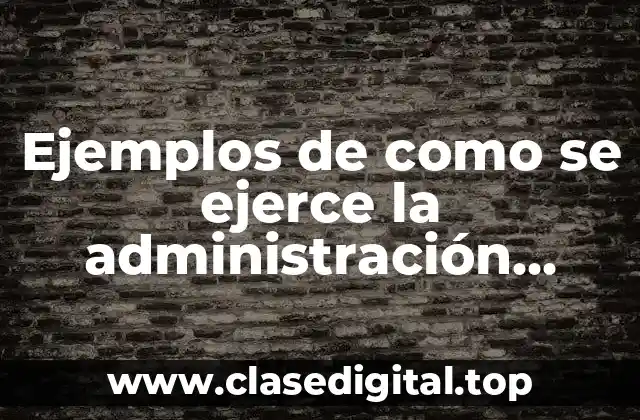 Ejemplos de como se ejerce la administración aduanera