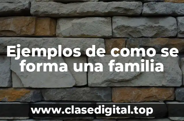 Ejemplos de como se forma una familia