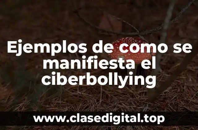 Ejemplos de como se manifiesta el ciberbollying
